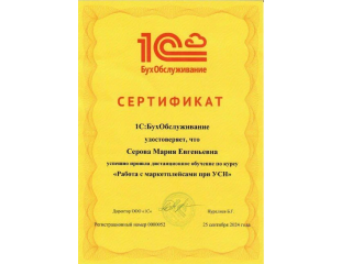 Бухгалтер Серова М.Е - 1