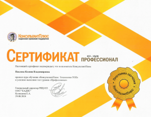 Директор отдела продаж Павлова К.В - 2